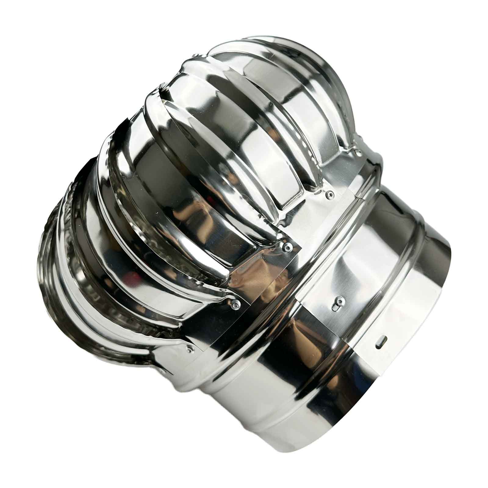 YCLiYiYi 7.9 Inch 304 Stainless Steel Roof Wind Turbine Vent Cap, Unpowered Turbine Exhaust Fan for Workshop Shed, Rainproof Chimney Flue Cover, 200mm Round Rotating Ventilation Cap